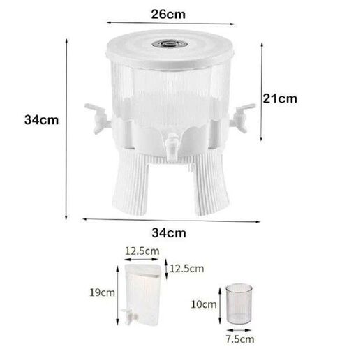 Household 4 Grid Beverage Dispenser Rotatable 6L Drink