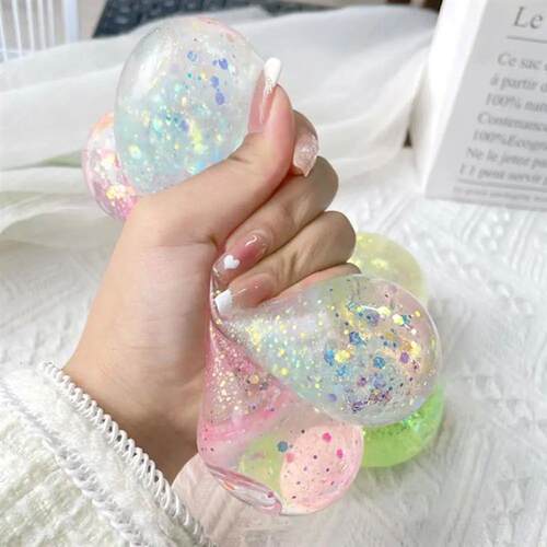 Anti-sss Ball Soft TPR Slow Rebound Sequins Maltose Ball