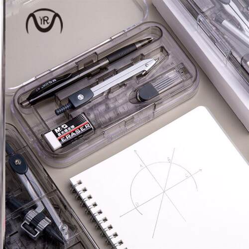 8 Pcs/Set Compass Ruler Set Protractor Drawing Triangle Eras