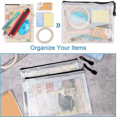 A3/A4/A5/A6 Mesh Zipper Storage Bag Document Bag Waterproof