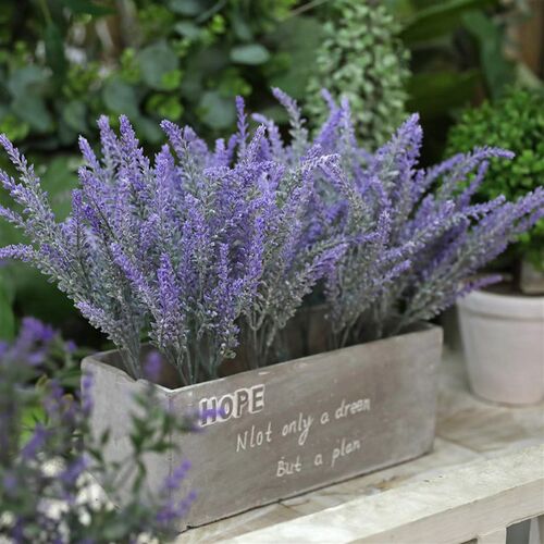 Artificial Flowers Cold Resistant Lavender Gypsophila 6 Styl