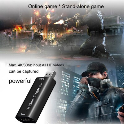 USB 2.0 Video Capture Card 4K HDMI-compatible Video Grabber
