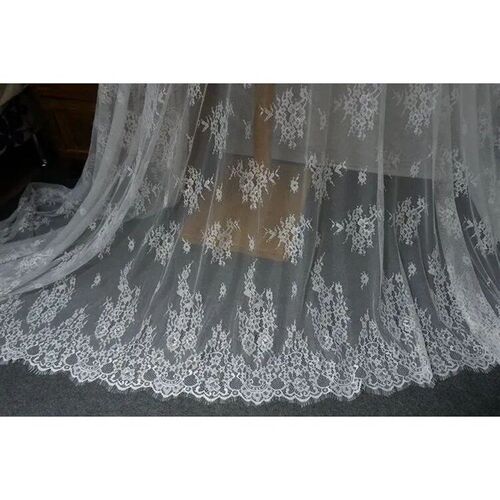 Light thin eyelash lace fabric material DIY wedding veil hom