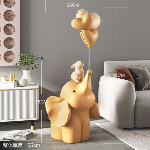 创意大象摆件大型落地客厅家居饰品电视柜沙发旁装饰乔迁新居礼品