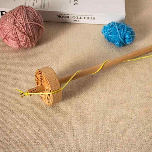 2x Yarn Spindle Practical Easy to Use Top Whorl for Woven