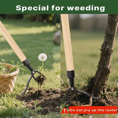 Portable standing weeder, manual weeding/pulling/rooting/gar
