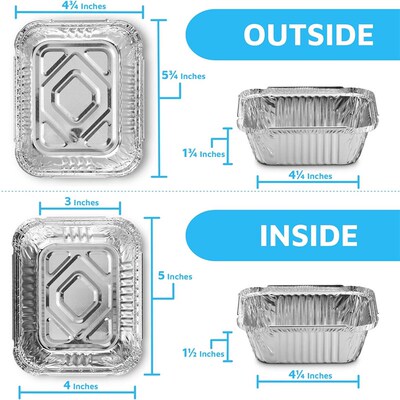 Aluminum Foil Food Containers Disposable Takeout Pans Baking