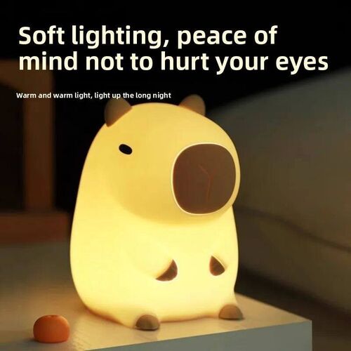 New Arrival Capybara Night Light Silicone Decorative Ornamen
