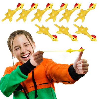 shooting stick toy Slingshot Chicken Flying Finger Stretchy
