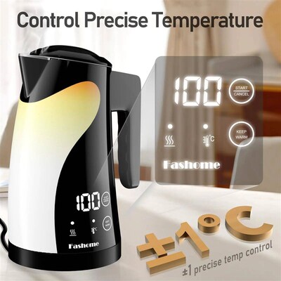Fashome Electric Kettle 1300W 1.25L Stainless Steel Electric