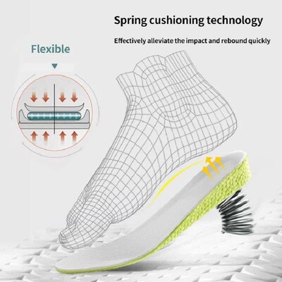 Invisible Height Increase Insoles Green Memory Foam Shoes So