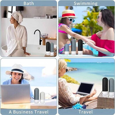 Travel toiletries leak proof silicone container shampoo con