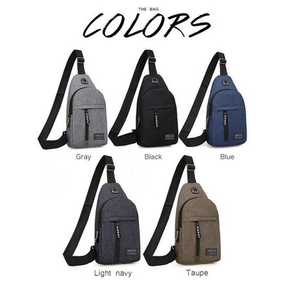 Small Canvas Chest Pack for Men Women Crossbody Bags Hip Hop