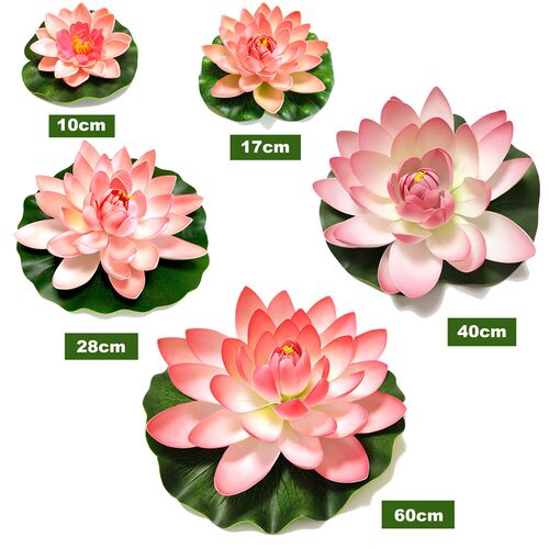 10/17/28/40/60cm Lotus Artificial Flower Floating Fake Lotus