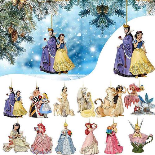 Christmas Pendant Xmas Tree Decoration Princess Flat Cartoon
