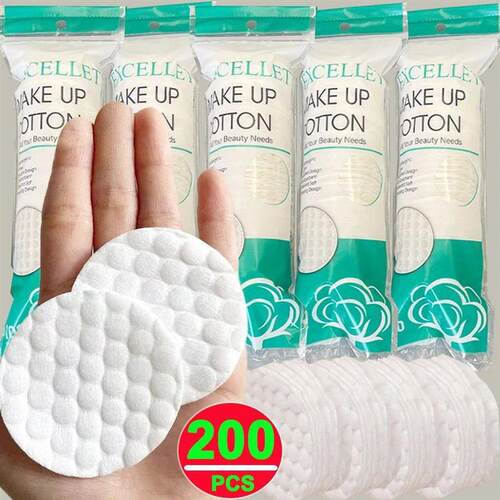 200pcs Cotton Pads Disposable Clean Cotton Face Nail Polish