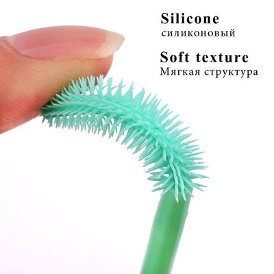 Disposable Silicone Gel Eyelash Brush Comb Mascara Wands Eye