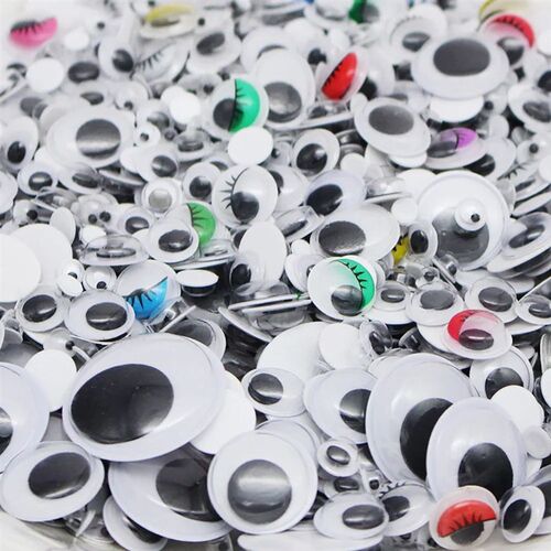 100pcs/200pcs Self-adhesive Googly Wiggle Eyes for DIY Scrap