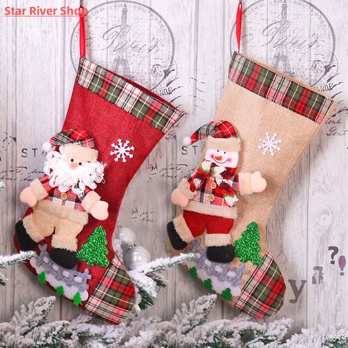 New Year Christmas Stocking Sack Xmas Gift Candy Bag Noel Ch