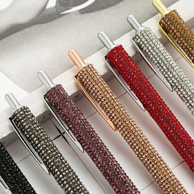 Glitter Sequin Crystal Pen 1.0mm Black Refill Ballpoint Pen