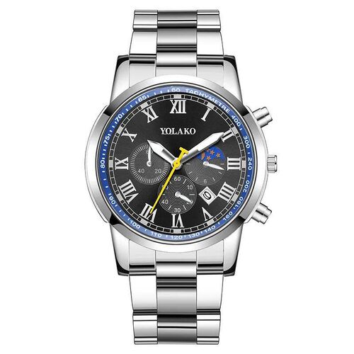 Explosive New Fashion Three-eye Calendar Stainless Steel Men