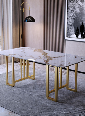 桌腿支架茶几脚架底座岩板玻璃餐桌铁艺金属书桌子腿支撑架子桌脚