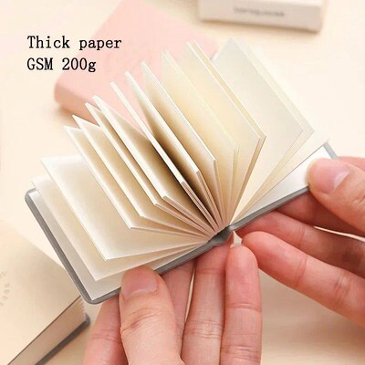 3Pcs Mini Drawing Book Square Watercolor Sketchbook Thick Pa