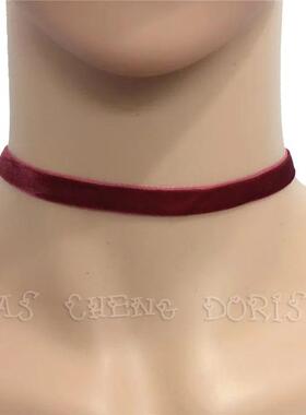 Valentines Day Gift Punk Gothic White Velvet Choker Necklac
