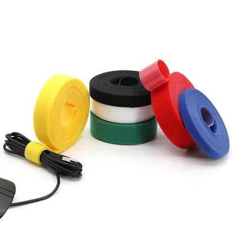 5m/roll Cable Ties Reusable Loop Bundle Self Adhesive Fasten