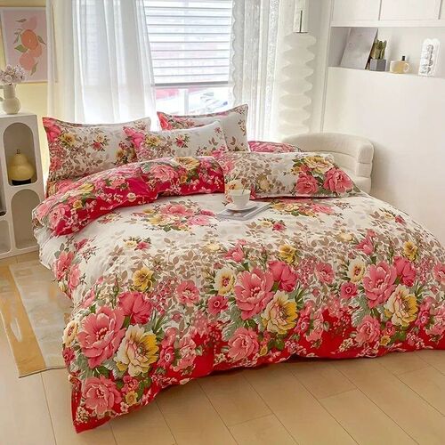 Floral Duvet Cover Set with Zipper Closure - 3 Piece Bedding