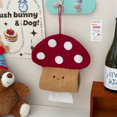 Wall Mounted Cute Mushroom Tissue Box Bathroom, Kitchen