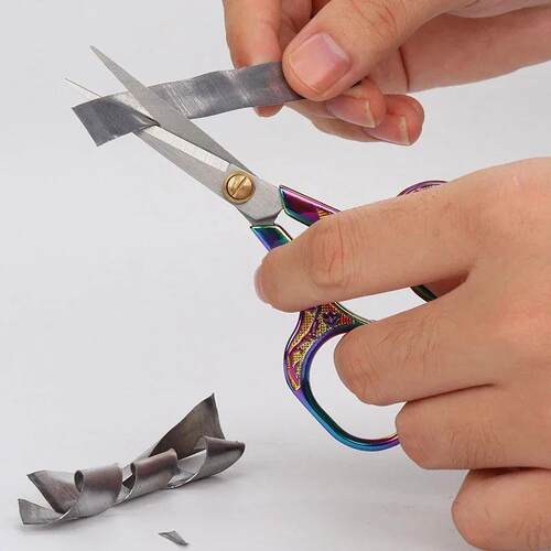 Kawaii Titanium Color Scissors Vintage Stainless Carved