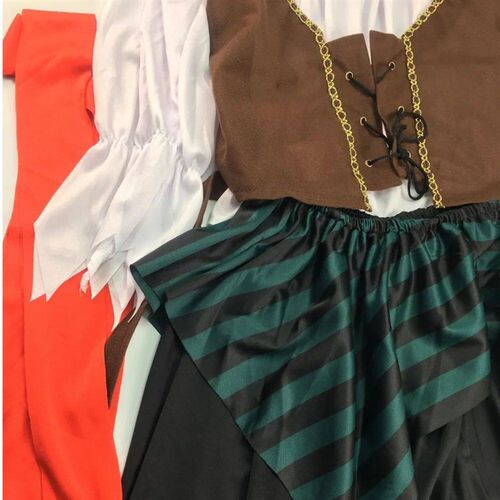 Pirate Costumes for Women Men Adult Halloween Male Captain J
