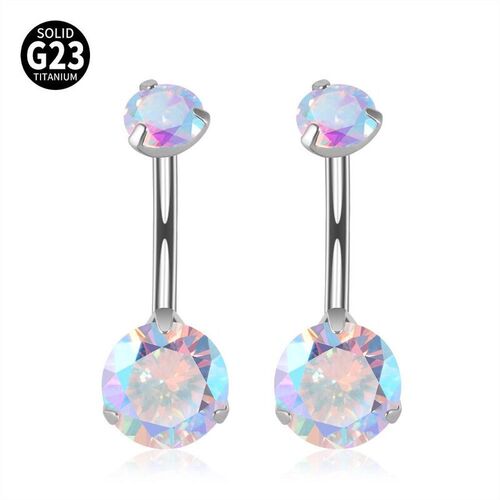 pc 4G Surgical Steel Belly Button Ring Navel Ear Rings CZ