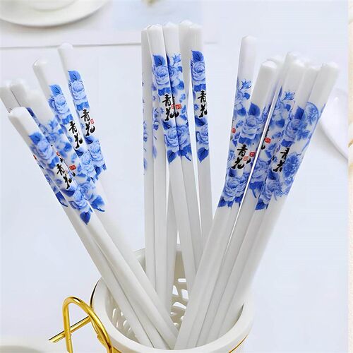 New Blue and White Porcelain Ceramic Chopsticks, Chinese Sty
