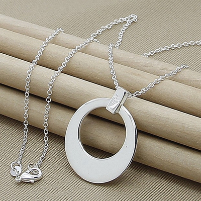 Wholesale Price 925 Silver Necklace Fashion Simple Round