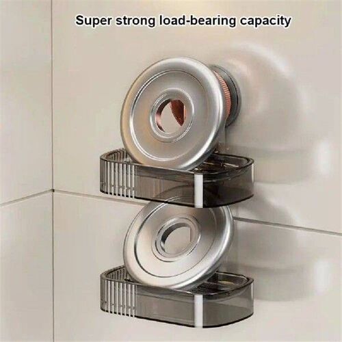 Space Saving Suction Cup Soap Dish Holder NO-Drilling Drain