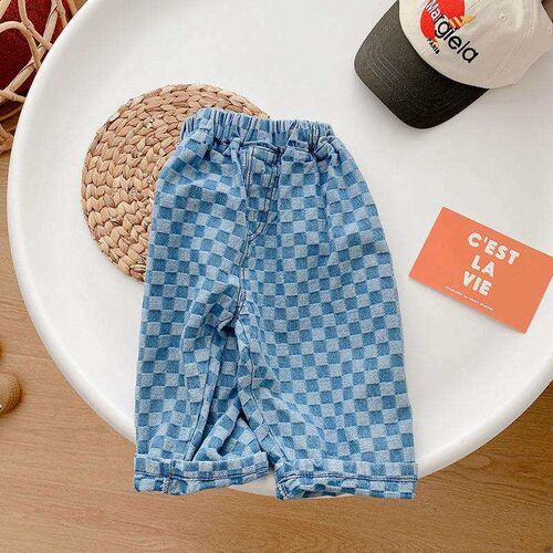 Childrens Pants Boys Plaid Pants 0-6 Years Old Childrens
