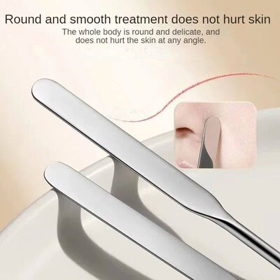 1Pcs Stainless Steel Dual Heads Makeup Toner Spatula Mixing