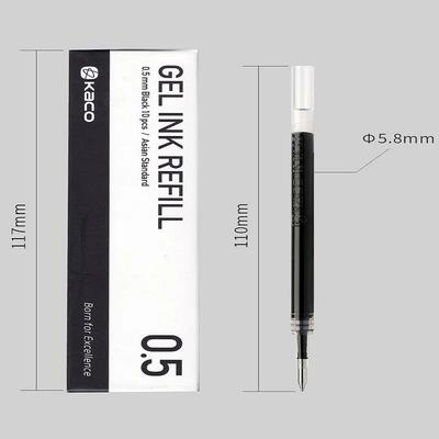 10pcs/Lot Replace Refills Gel Pen EU/Asian Ink 0.5MM Standar