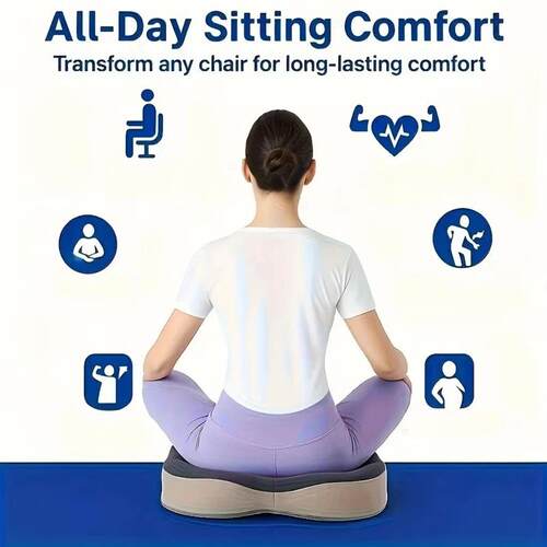 Memory Foam Seat Cushion Tailbone Sciatica Back Pain Relief