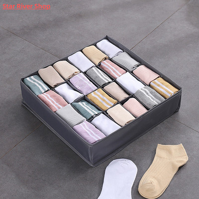 24 Girds Underwear Drawer Organizer Storage Dividers Closet