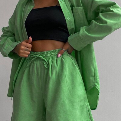 Bornladies Stylish Cotton Casual Women Two Piece Short Sets