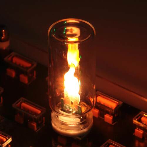USB LED Flame Type Night Light Frosted Clear Glass Flickerin