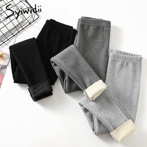 Syiwidii Womens Winter Leggings Warm Pants Insulated Fleece