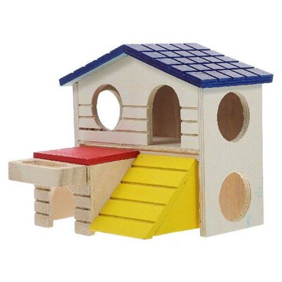 Hamster Villa Chinchilla Hideout Cage with Storage Decor