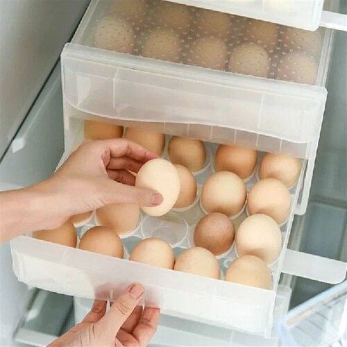 60 Grids Egg Storage Storage Box Double-layer Transparent