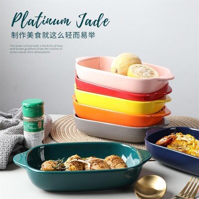 Microwave oven bowl Baking tray ceramic baking tray bowl