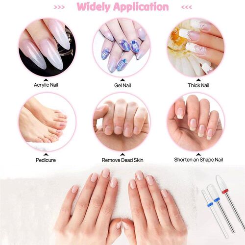 7Pcs Ceramic Milling Cutters Set For Manicure Professional R