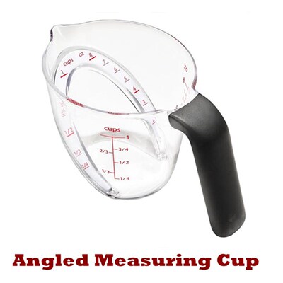 Angled Measuring Cup Liquid Ml and Oz Baking Cooking